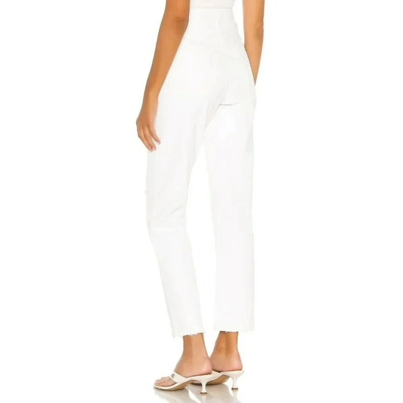AGOLDE Jeans 90s Loose Fit Jean in Enamel White Ripped Knees Size 31 NWT Revolve - Picture 3 of 8